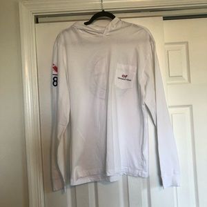 White Vineyard Vines Long Sleeve Pullover Shirt